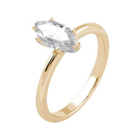 Lab Diamond Ring 14k Gold Marquise Cut