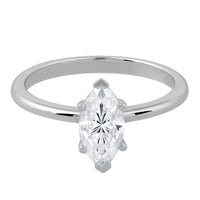 Lab Diamond Ring 14k Gold Marquise Cut