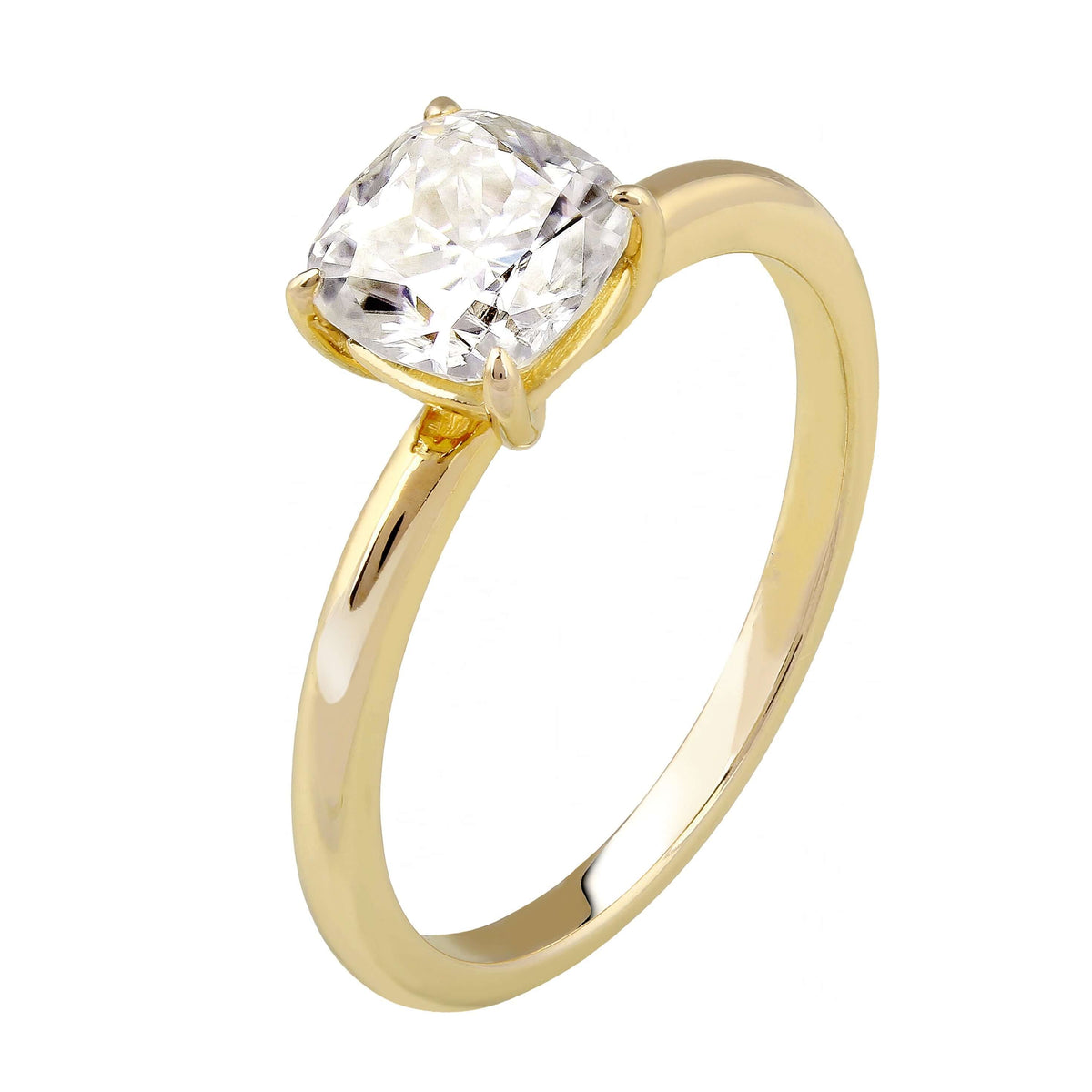 Diamond Ring 14k Gold Kissen Schliff