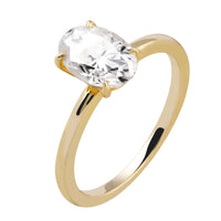 Lab Diamond Ring 14k Gold Oval Cut