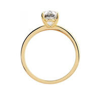 Lab Diamond Ring 14k Gold Oval Cut